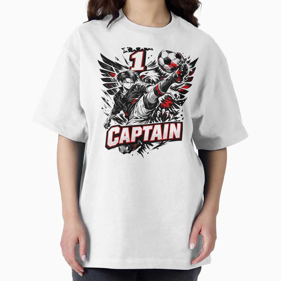Elite Eagle Captain Soccer - Dark Ink Anime Striker Art by MugenAnime