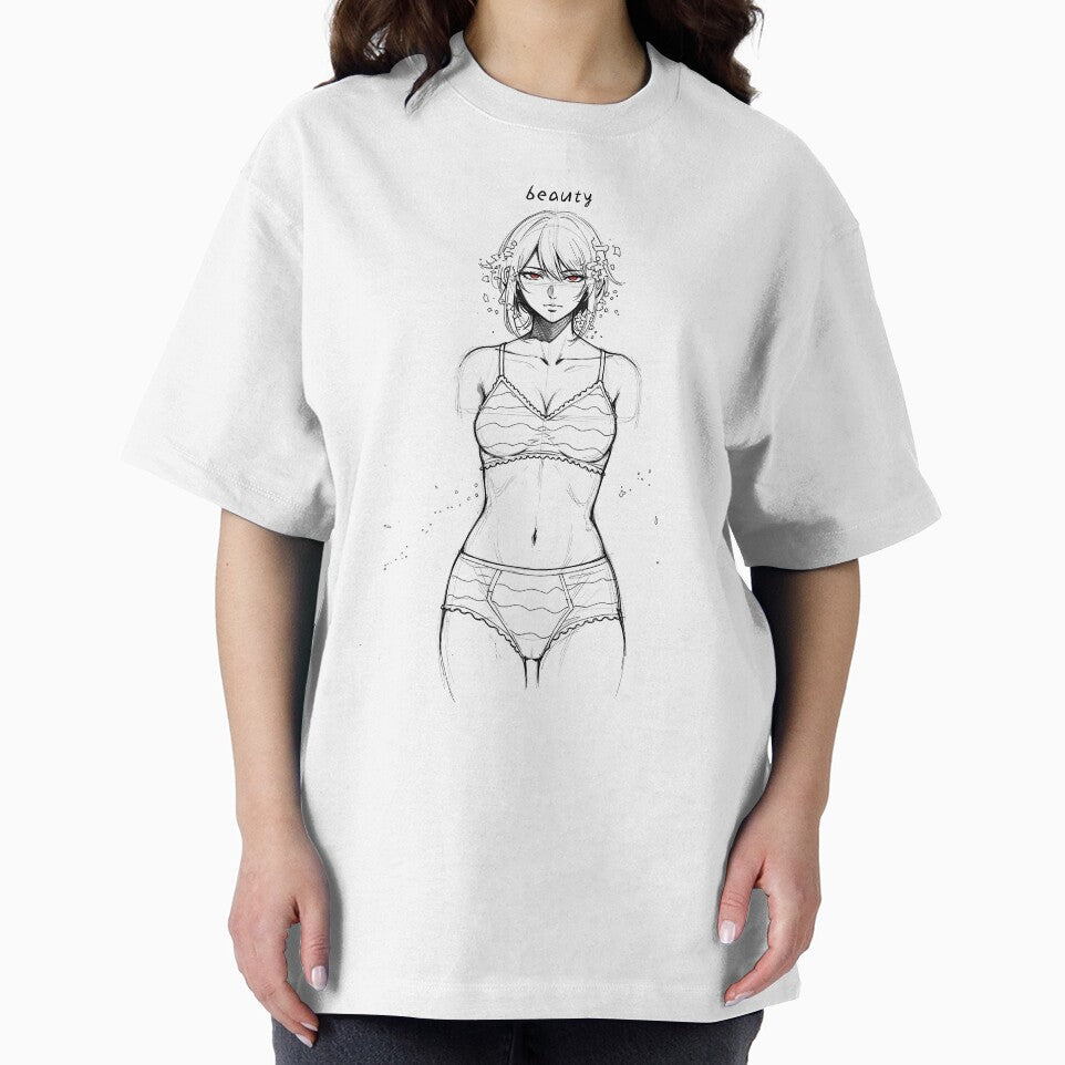 Beautiful Girl Manga Sketch by Shigen16 T-Shirts, Hoodie, Sweatshirt | BlankRebels.com (Image 2)