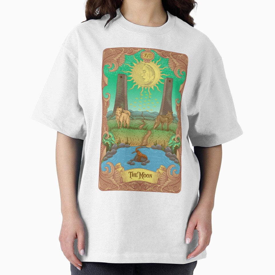 The Moon Tarot Illustration by WOLForDEER T-Shirts, Hoodie, Sweatshirt | BlankRebels.com (Image 2)