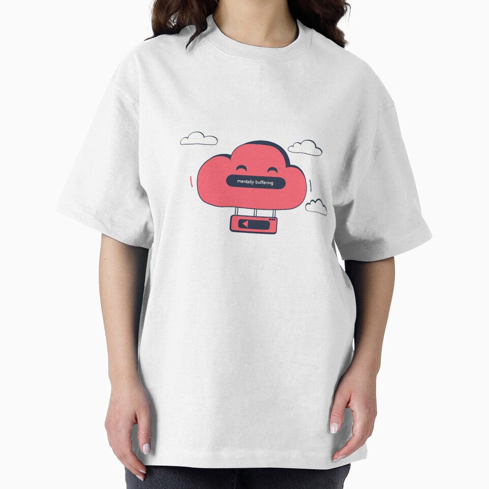 Sad Cloud – Mentally Buffering by Overthink Juice T-Shirts, Hoodie, Sweatshirt | BlankRebels.com (Image 2)