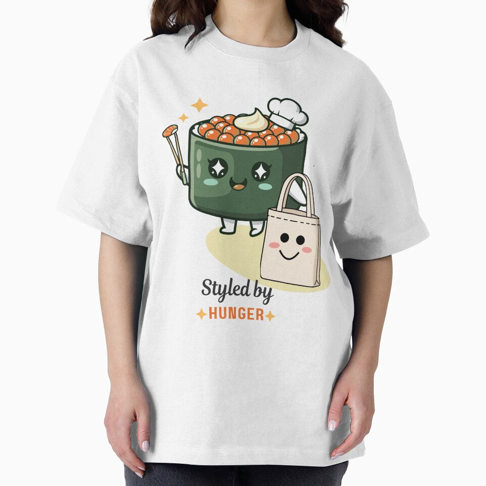 Styled by Hunger Sushi Kawaii Illustration | Cute Food Lover Design by SBrushbox T-Shirts, Hoodie, Sweatshirt (Image 2)