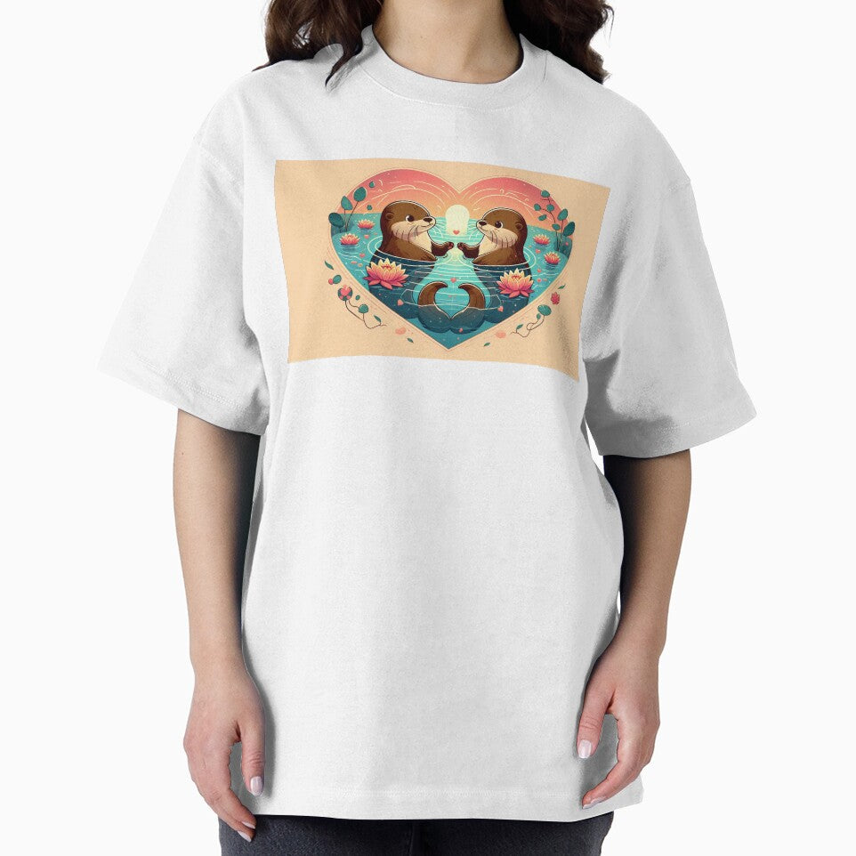 Romantic Otters Holding Hands by Mechanical-Artt T-Shirts, Hoodie, Sweatshirt | BlankRebels.com (Image 2)