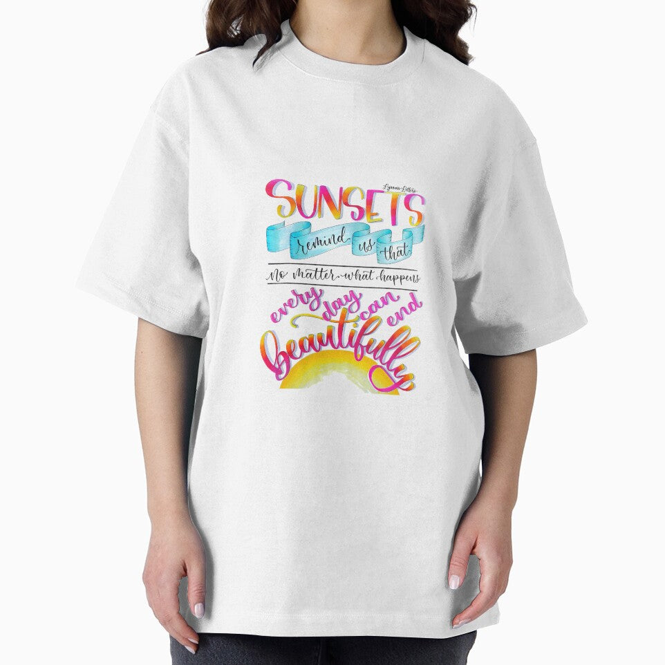 Inspirational Quote - Hand Lettering by Lyssa's Letters "Sunsets" by Lyssa's  Letters T-Shirts, Hoodie, Sweatshirt (Image 2)