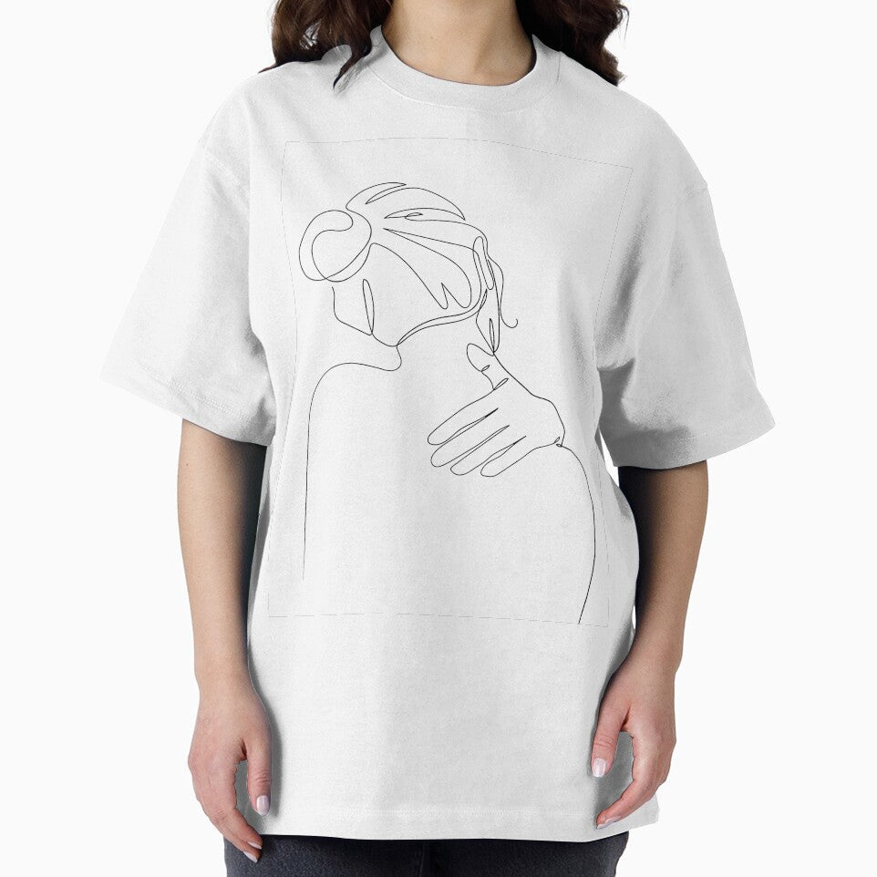 Woman one line drawing by Tinteria T-Shirts, Hoodie, Sweatshirt | BlankRebels.com (Image 2)