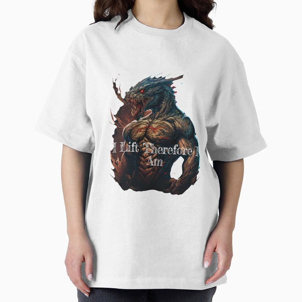 I Lift Therefore I AmDesignBodybuilding Fitness Gym Workout Exercise Merch Print Design by tengamerx