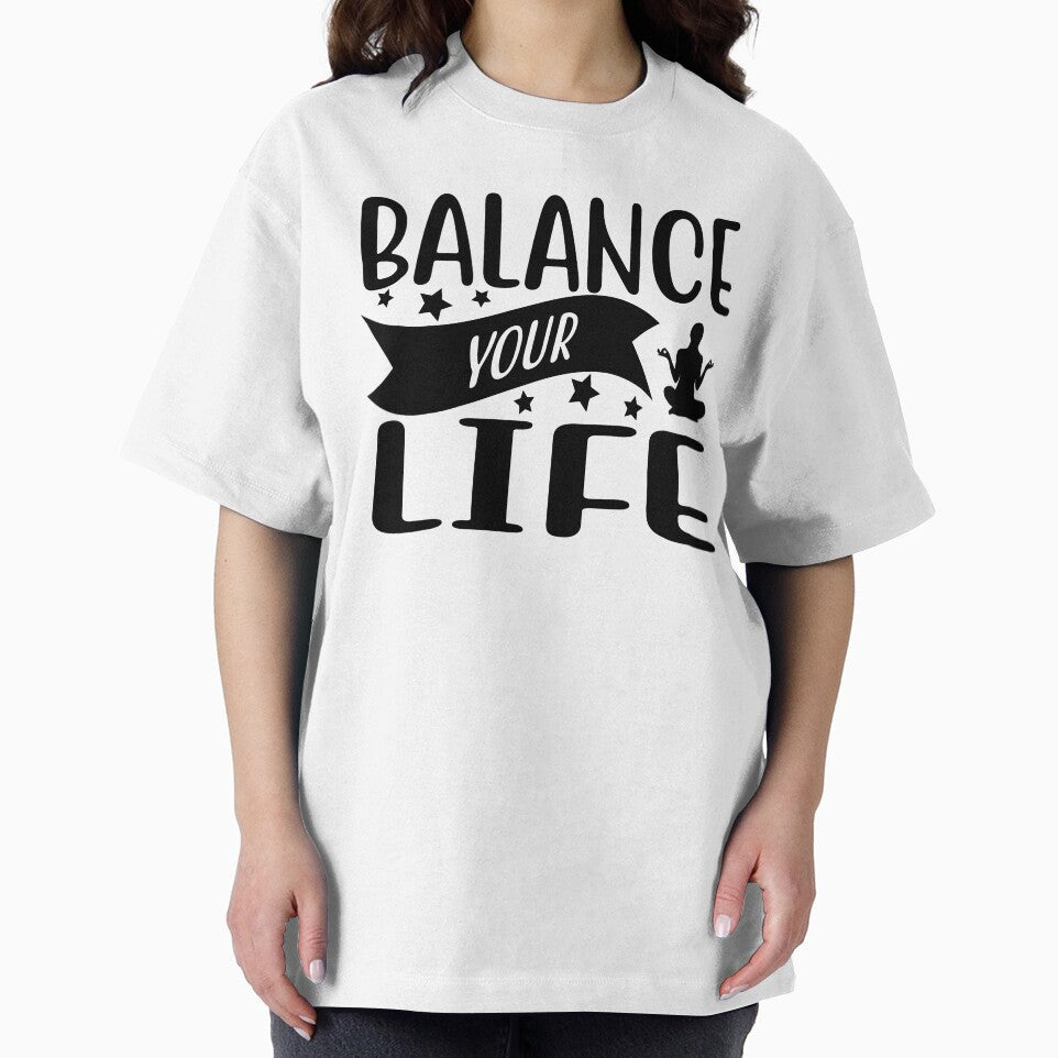 Yoga Quote Balance Your Life Motivational Saying by SoccaTamam T-Shirts, Hoodie, Sweatshirt | BlankRebels.com (Image 2)