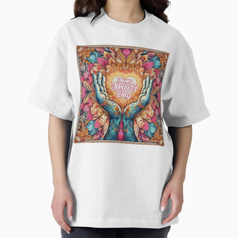 Happy Mothers Day Glowing Floral Flower Heart Gift by Illuministique T-Shirts, Hoodie, Sweatshirt | BlankRebels.com (Image 2)