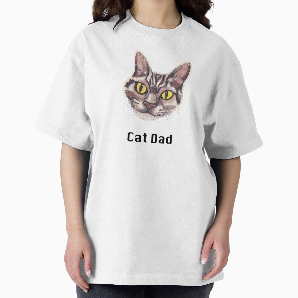 Cat Dad Cat Lover Cute Motif by LauraCoxArt