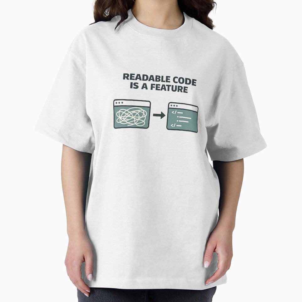 Readable Code Is a Feature – Developer Design with Visual Metaphor by techy-rrr T-Shirts, Hoodie, Sweatshirt (Image 2)