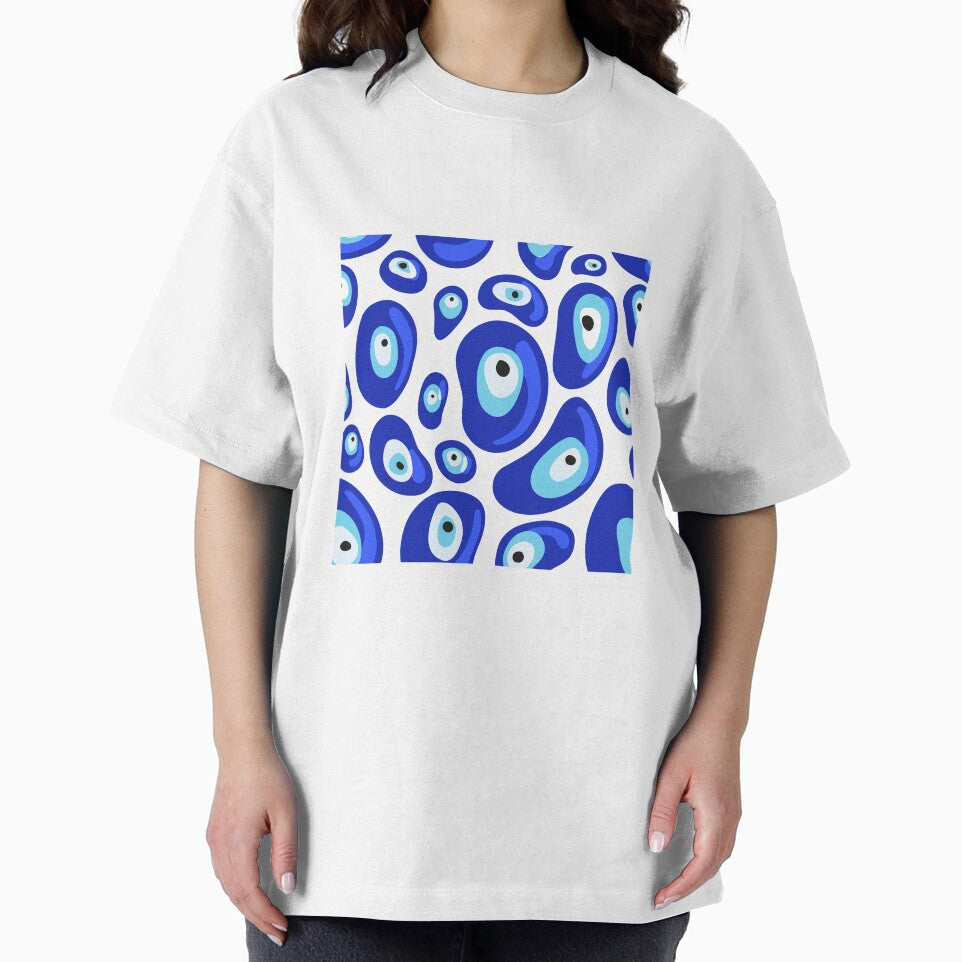 Blue Evil Eye Protection Pebbles Patterns With No Background by ruepix T-Shirts, Hoodie, Sweatshirt (Image 2)