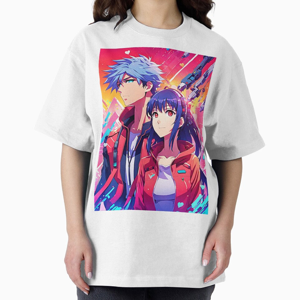 Cyberpunk anime couple by ArtsJulian T-Shirts, Hoodie, Sweatshirt | BlankRebels.com (Image 2)