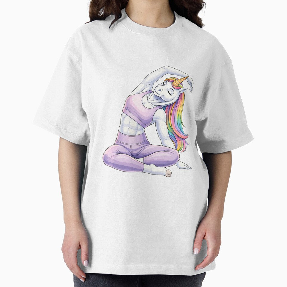 Workout Unicorn Side Stretch – Fitness Girl Aesthetic Design by ColorSplash123