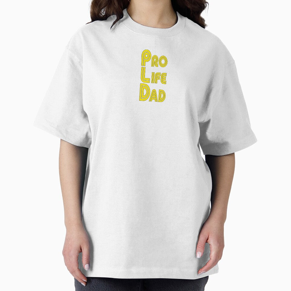 Yellow black stroke, Pro Life Dad Line retro letters by Patrick Chastain T-Shirts, Hoodie, Sweatshirt (Image 2)