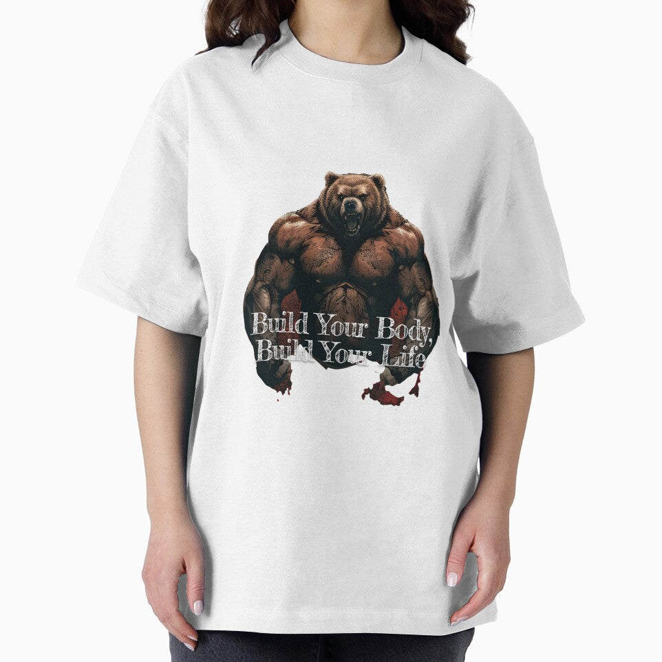 Build Your Body, Build Your Life Bodybuilding Fitness Gym Workout Exercise Merch Print  Design by tengamerx... (Image 2)