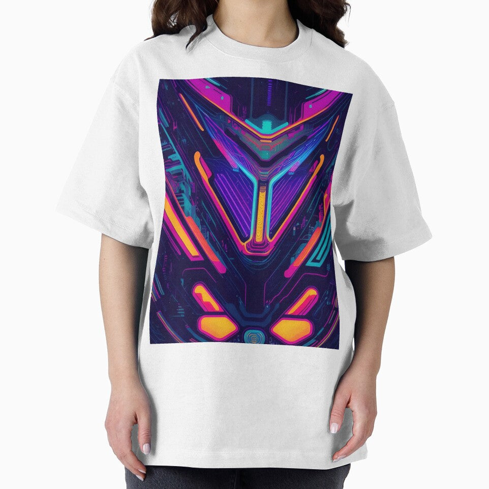 Horizon of Neon Nodes Abstract Print by Esterlane T-Shirts, Hoodie, Sweatshirt | BlankRebels.com (Image 2)