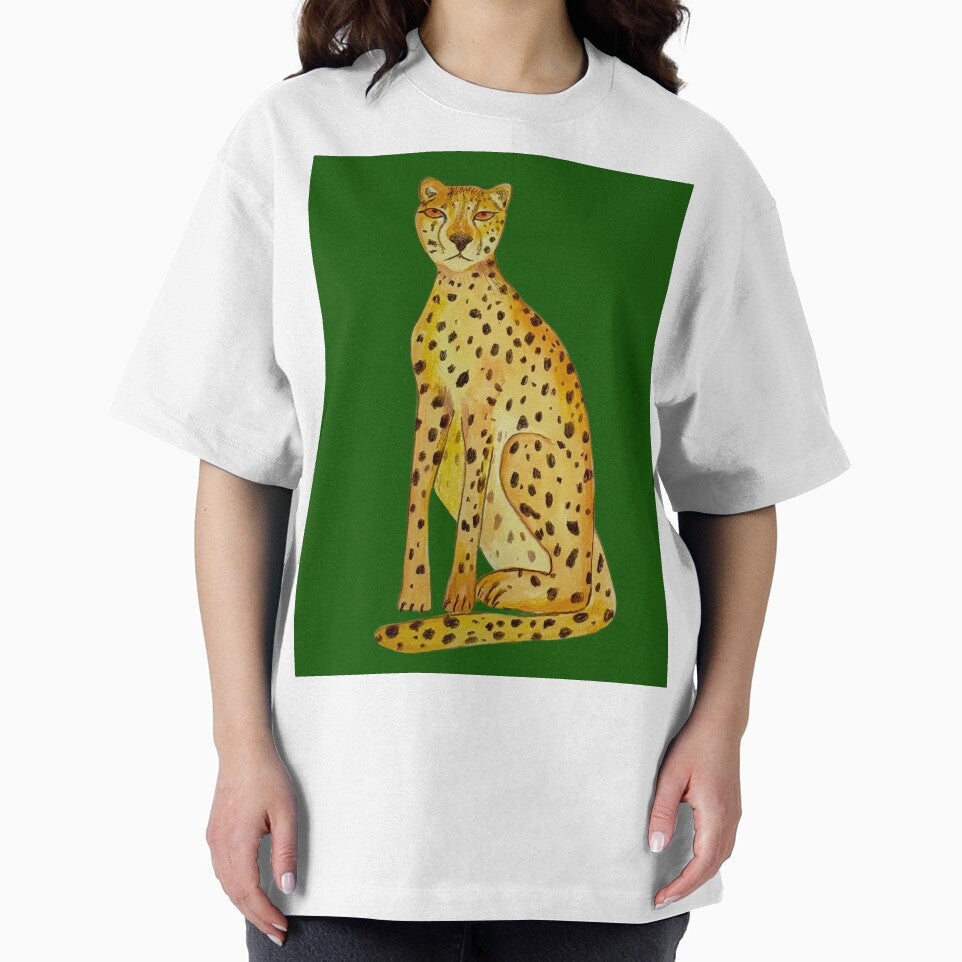 Sitting Cheetah on Green by MyCraftyNell T-Shirts, Hoodie, Sweatshirt | BlankRebels.com (Image 2)