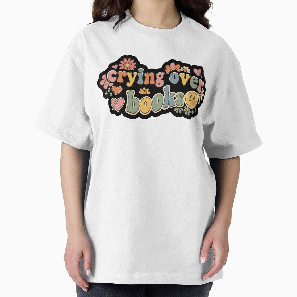 Crying Over Books Retro 70s Vintage Funny Reader - Groovy Bookish by bendypraetor0f T-Shirts, Hoodie, Sweatshirt (Image 2)
