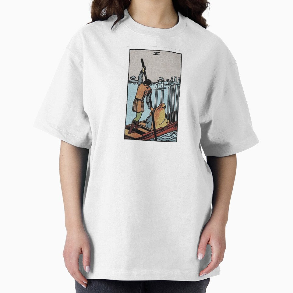 Six of Swords tarot card by Blondshell T-Shirts, Hoodie, Sweatshirt | BlankRebels.com (Image 2)