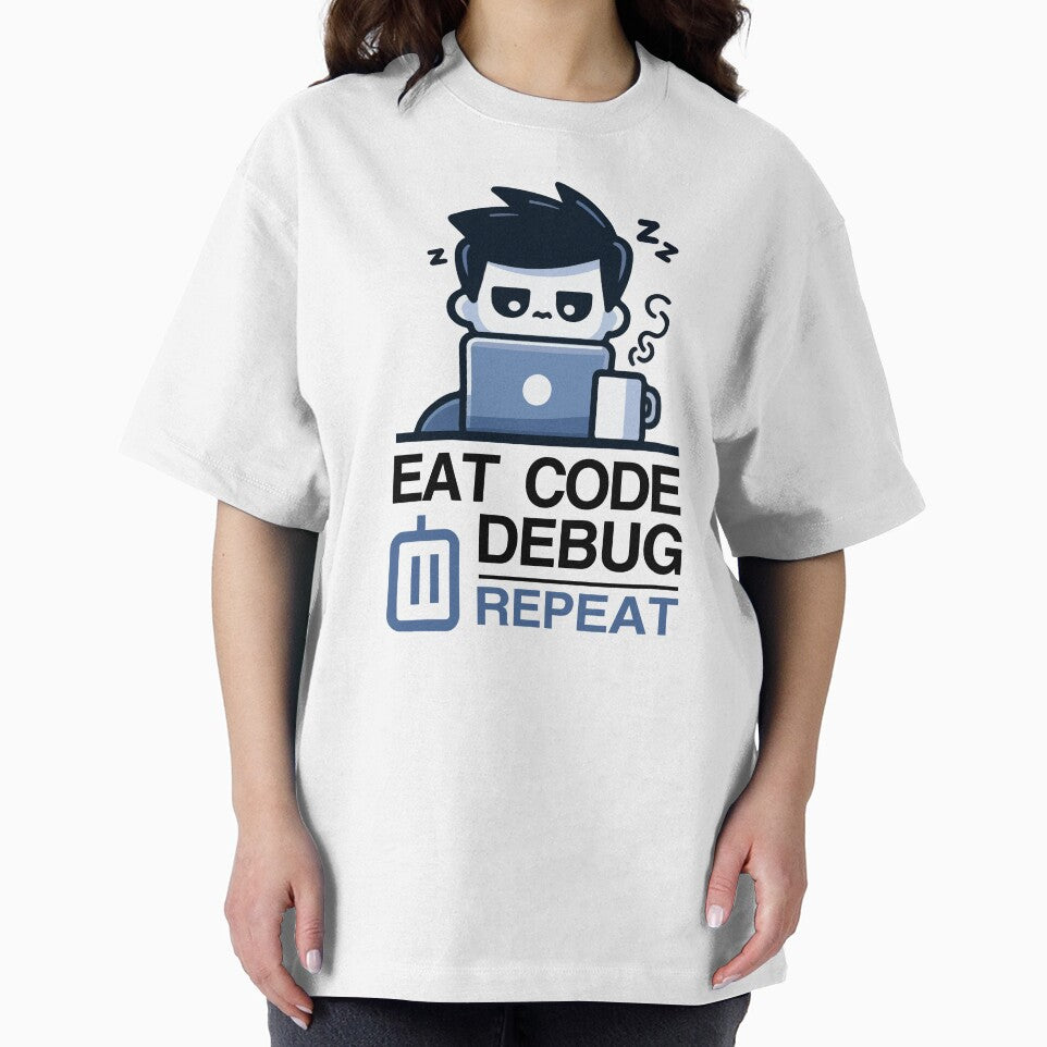 Eat Code Debug Repeat – Funny Programmer Cartoon Coding Life Design by Design-Pro-21 T-Shirts, Hoodie, Sweatshirt (Image 2)