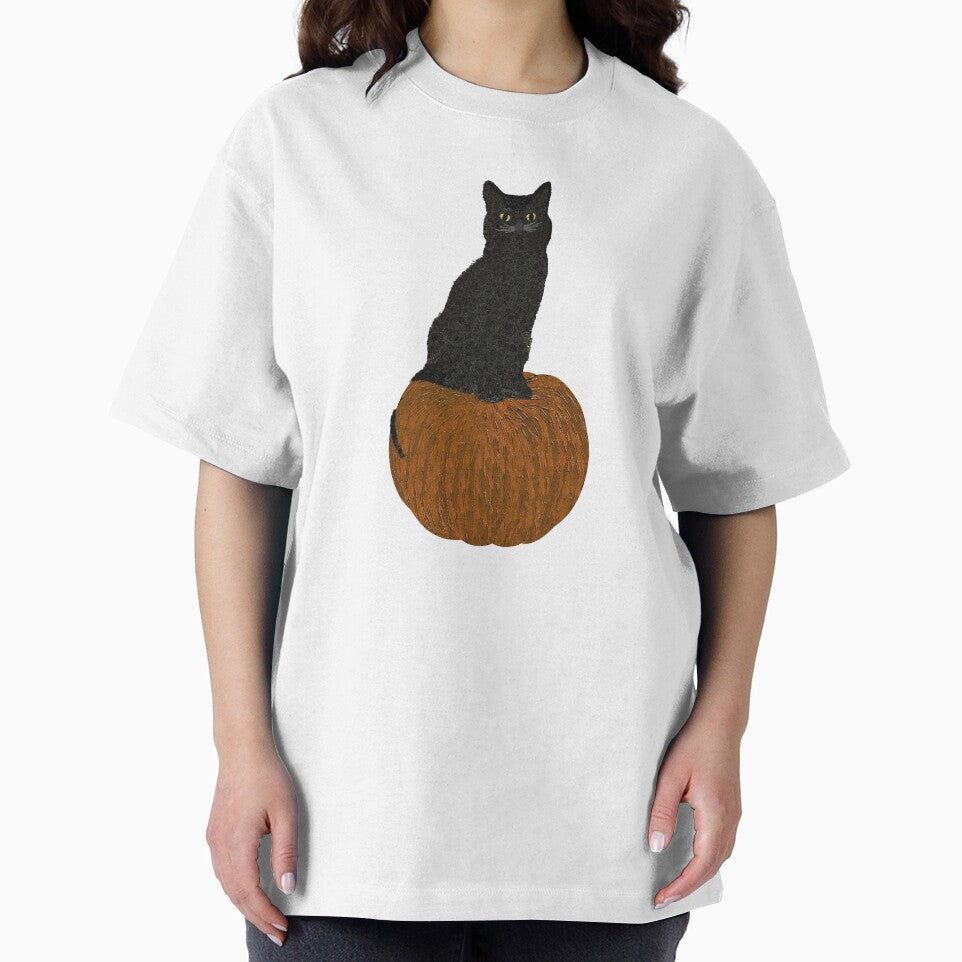 Black Cat on a Pumpkin - Halloween by bookstackdream T-Shirts, Hoodie, Sweatshirt | BlankRebels.com (Image 2)