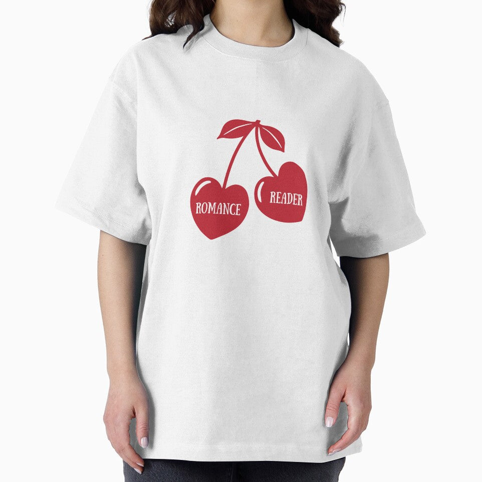 Cherry Heart Romance Reader | Bookish Sticker by Liketheaward T-Shirts, Hoodie, Sweatshirt | BlankRebels.com (Image 2)