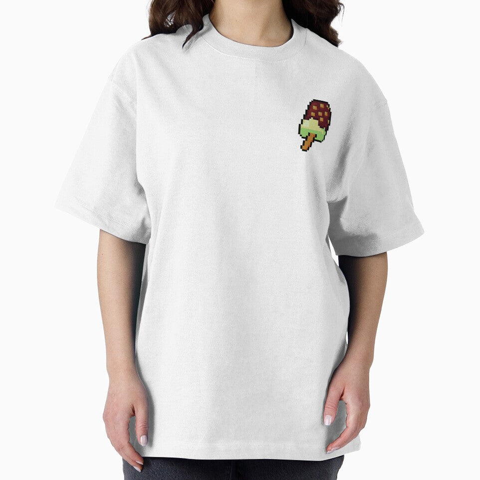 Pixel Chocolate Vanilla Popsicle with nuts - pixel food art by LittleFoodShop T-Shirts, Hoodie, Sweatshirt (Image 2)