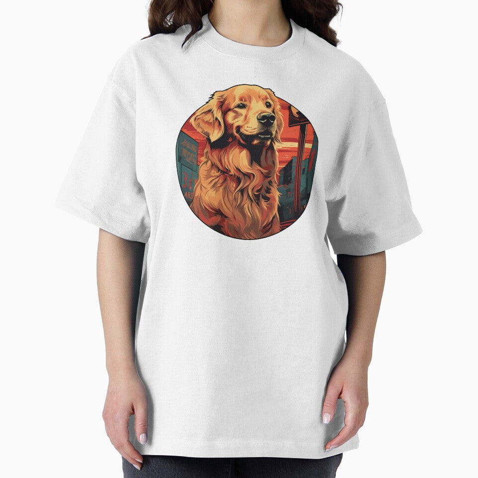 Vintage Golden Retriever in City by CJS-Art T-Shirts, Hoodie, Sweatshirt | BlankRebels.com (Image 2)