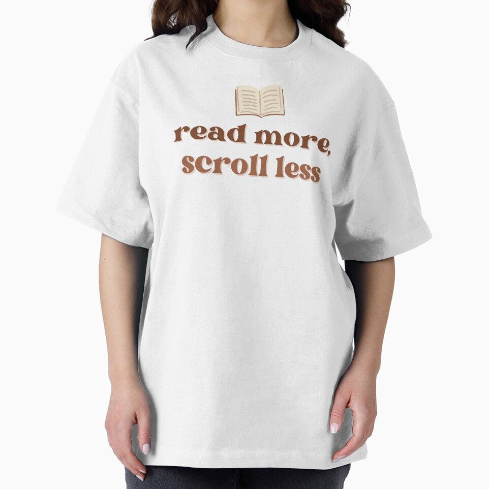 Read More Scroll Less – Minimal Book Lover Quote by PinFlick
