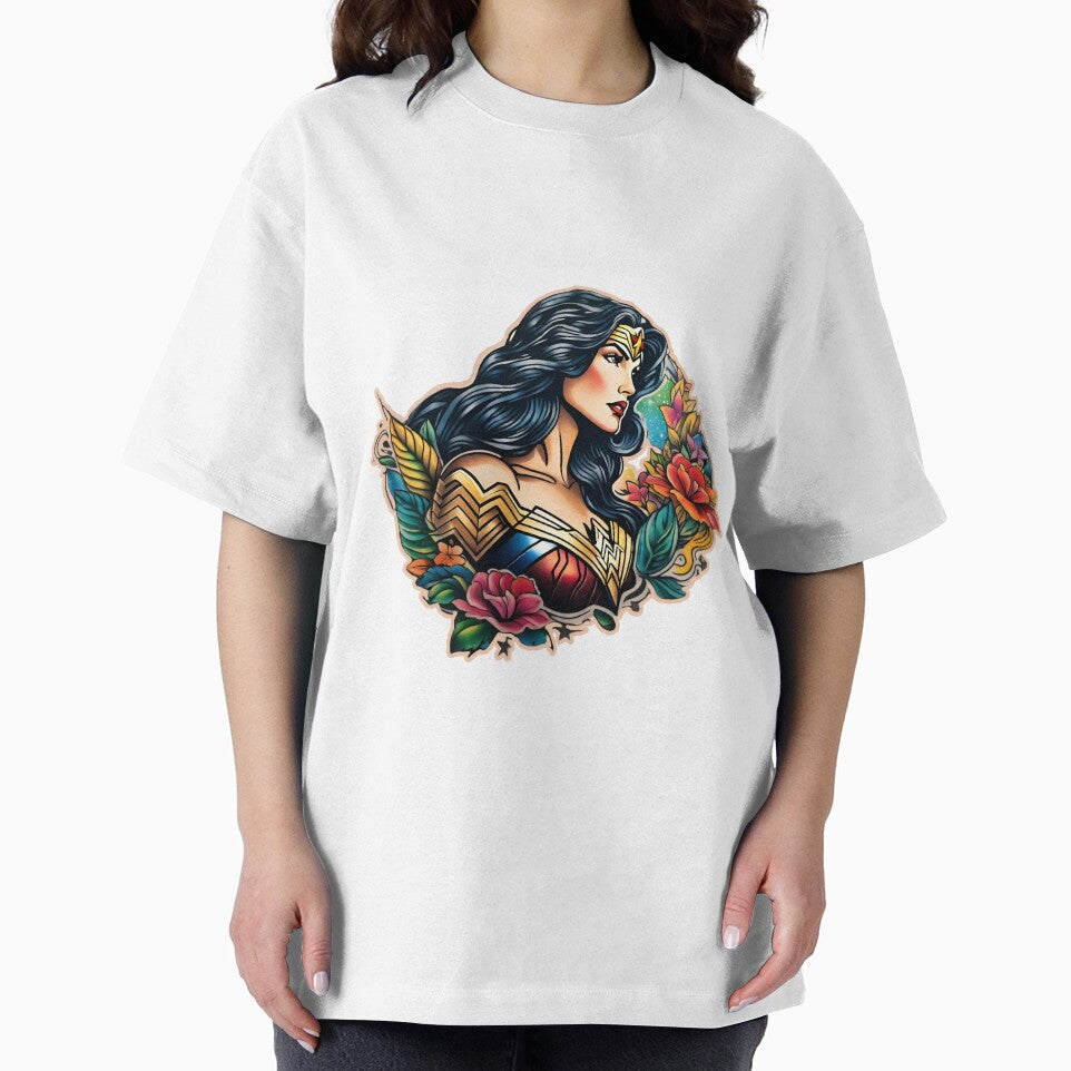 Wonder women floral tattoo art by 99Brooklynn99
