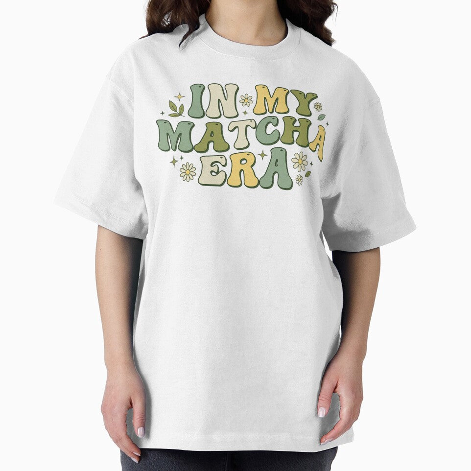 In My Matcha Era - Retro Wavy Aesthetic Green Tea Design by shellymope T-Shirts, Hoodie, Sweatshirt (Image 2)