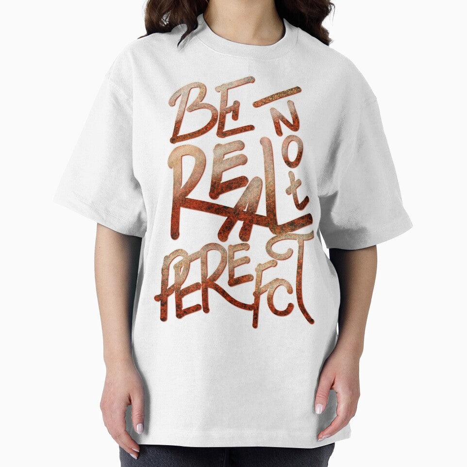 Be real not perfect hand lettering typography design by designsoln1 T-Shirts, Hoodie, Sweatshirt | BlankRebels.com (Image 2)