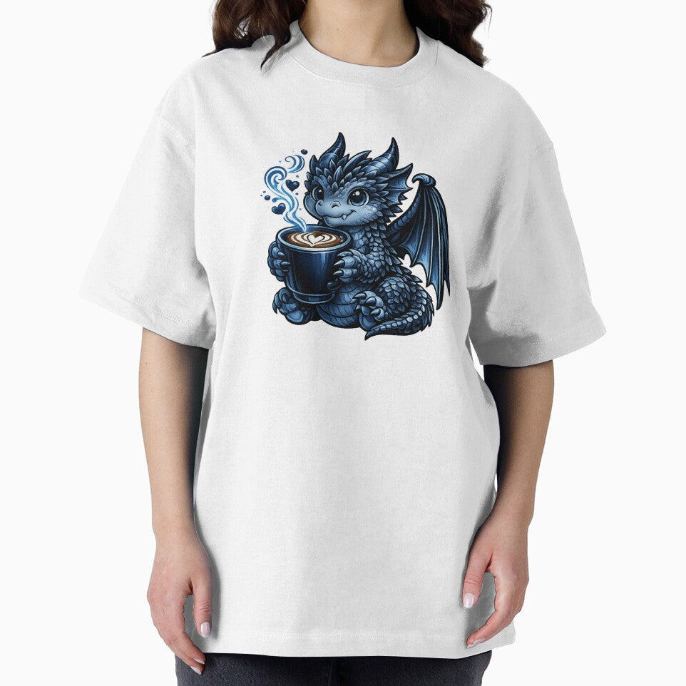 Midnight Blue Dragon Coffee – Cute Coffee Dragon Art by Reminixi T-Shirts, Hoodie, Sweatshirt | BlankRebels.com (Image 2)