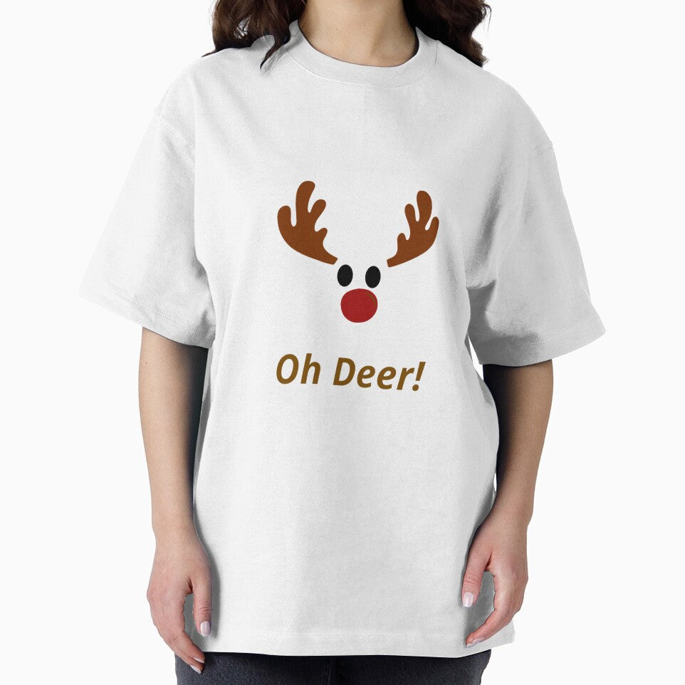 Oh Deer Funny Christmas Design by VibeWear11