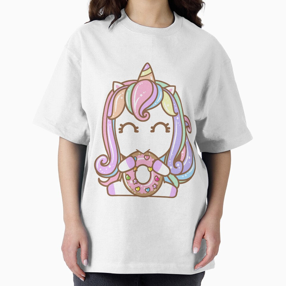 Kawaii Unicorn Rainbow Eating Donut by Simplyy  Unique T-Shirts, Hoodie, Sweatshirt | BlankRebels.com (Image 2)