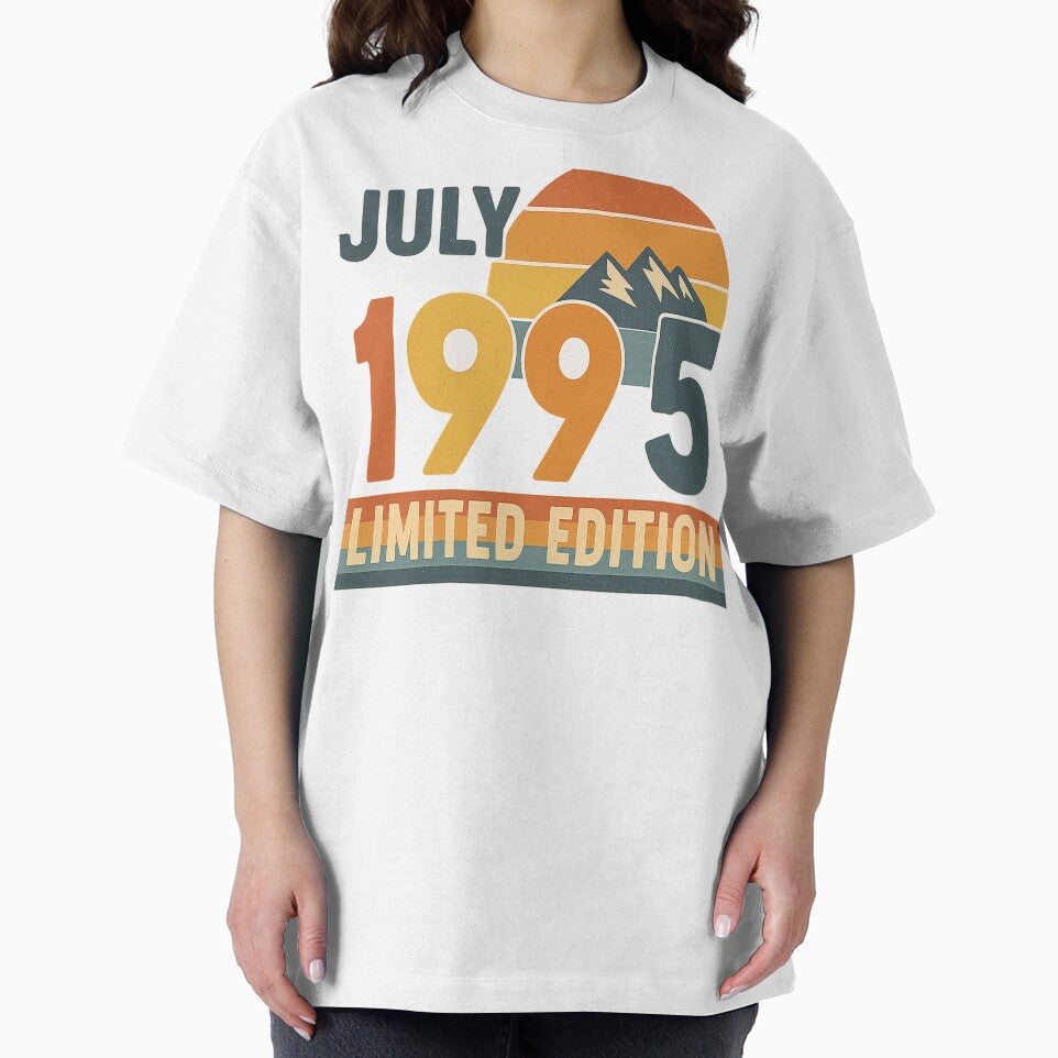 July 1995 Limited Edition T-Shirt – Retro Birthday Shirt for Men & Women by KutyArt Hoodie, Sweatshirt (Image 2)