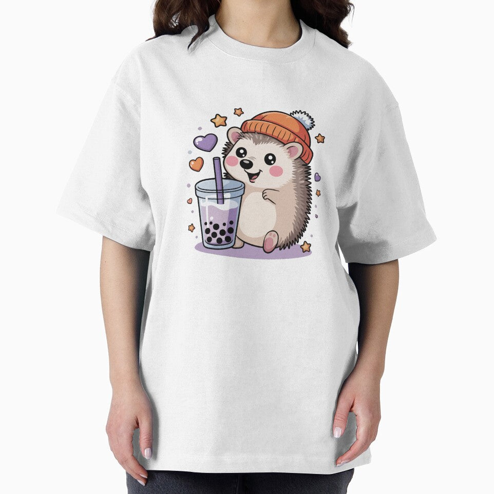 cute hedgehog with bubble tea by jkrphoto T-Shirts, Hoodie, Sweatshirt | BlankRebels.com (Image 2)