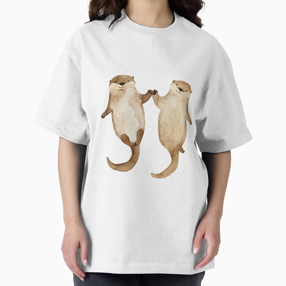 Otters holding hands by mosfunky T-Shirts, Hoodie, Sweatshirt | BlankRebels.com (Image 2)