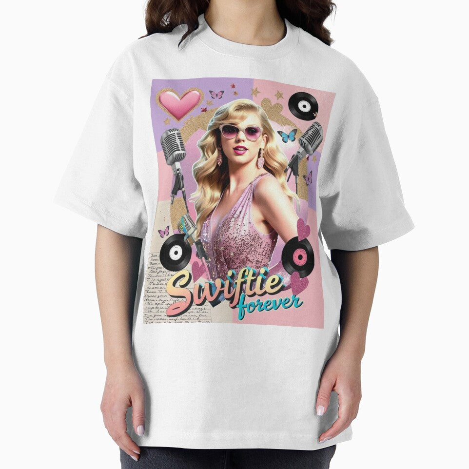 Swiftie Forever – Taylor-Inspired Aesthetic Collage Design | Vinyl Era Tour Poster & Sticker by zevorgue... (Image 2)