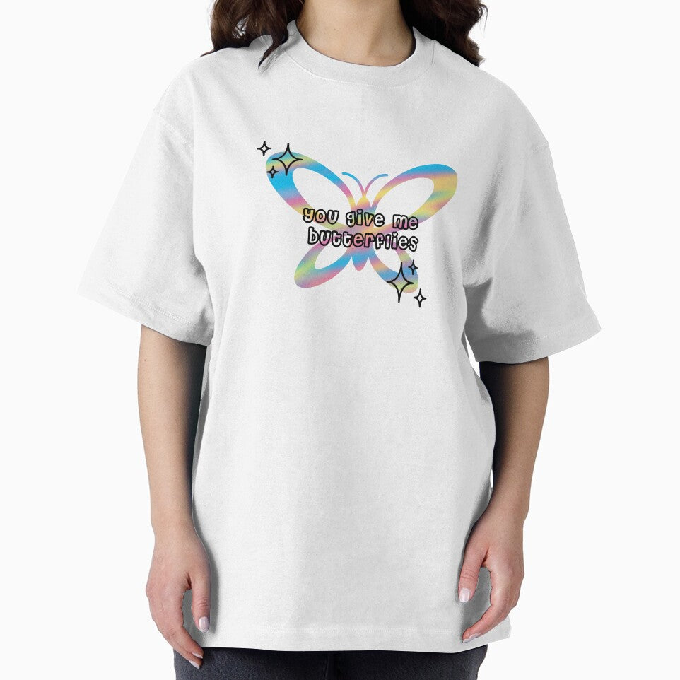 you give me butterflies aesthetic design by melfie T-Shirts, Hoodie, Sweatshirt | BlankRebels.com (Image 2)