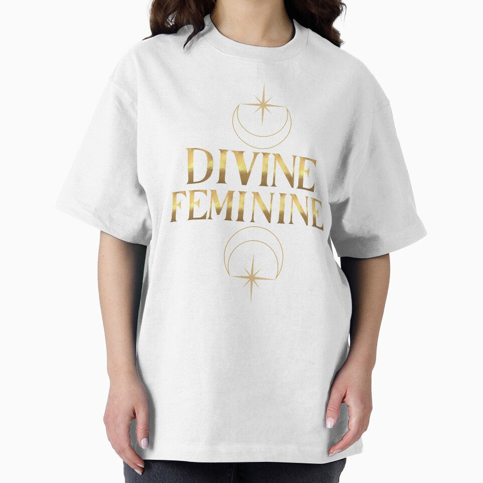 Divine Feminine – Celestial Star & Moon Design | Golden Frequency by GoldenFrequency T-Shirts, Hoodie, Sweatshirt (Image 2)