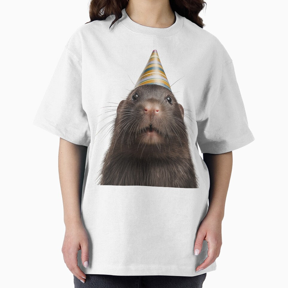 Cute Mole with Party Hat Birthday Celebration by LazyOwlStore T-Shirts, Hoodie, Sweatshirt | BlankRebels.com (Image 2)
