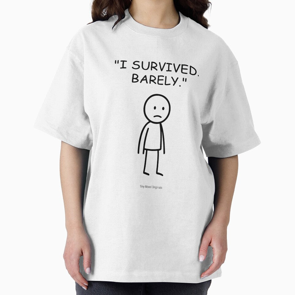 "I SURVIVED.  BARELY."– Funny Office Quote Design by eivicraft T-Shirts, Hoodie, Sweatshirt | BlankRebels.com (Image 2)