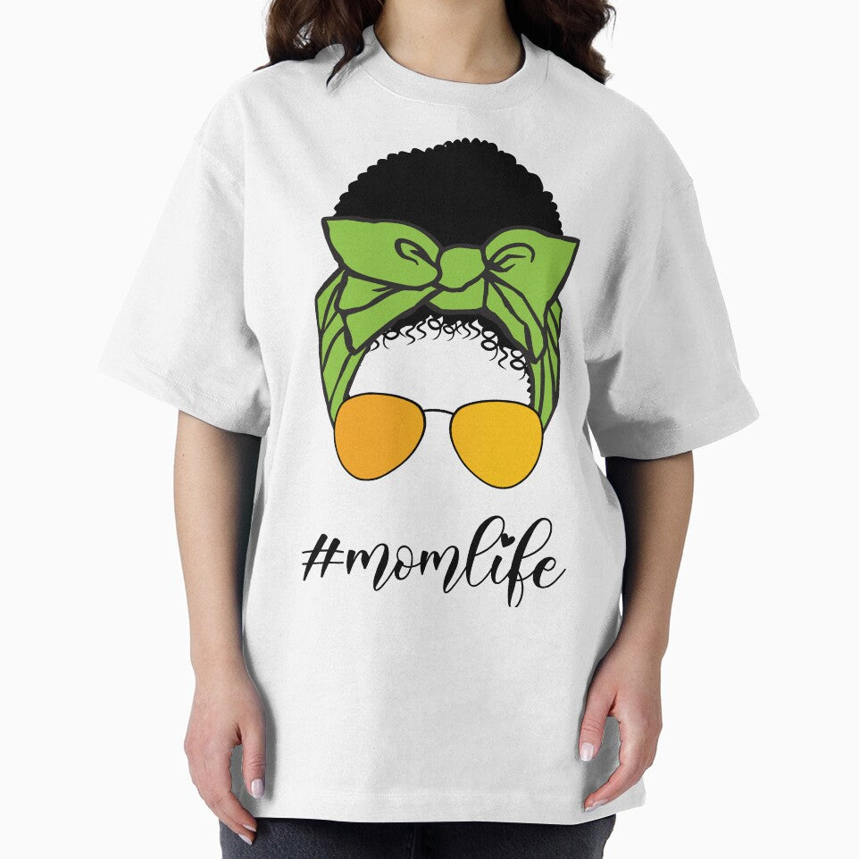 Mom Life, Messy Bun Mom, Afro Mom Life by MiracleByPat T-Shirts, Hoodie, Sweatshirt | BlankRebels.com (Image 2)
