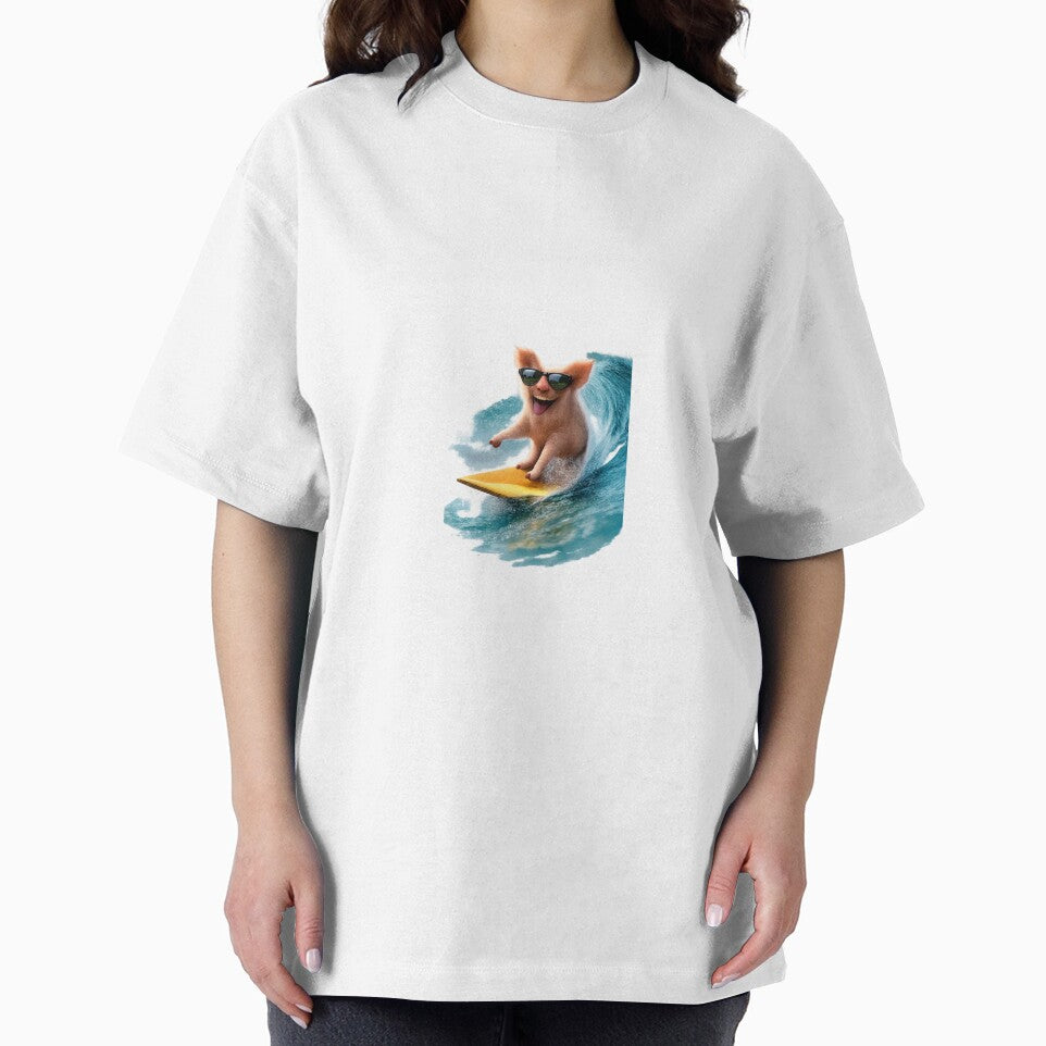 Happy pig on a surfboard by Taoufik79-shop T-Shirts, Hoodie, Sweatshirt | BlankRebels.com (Image 2)