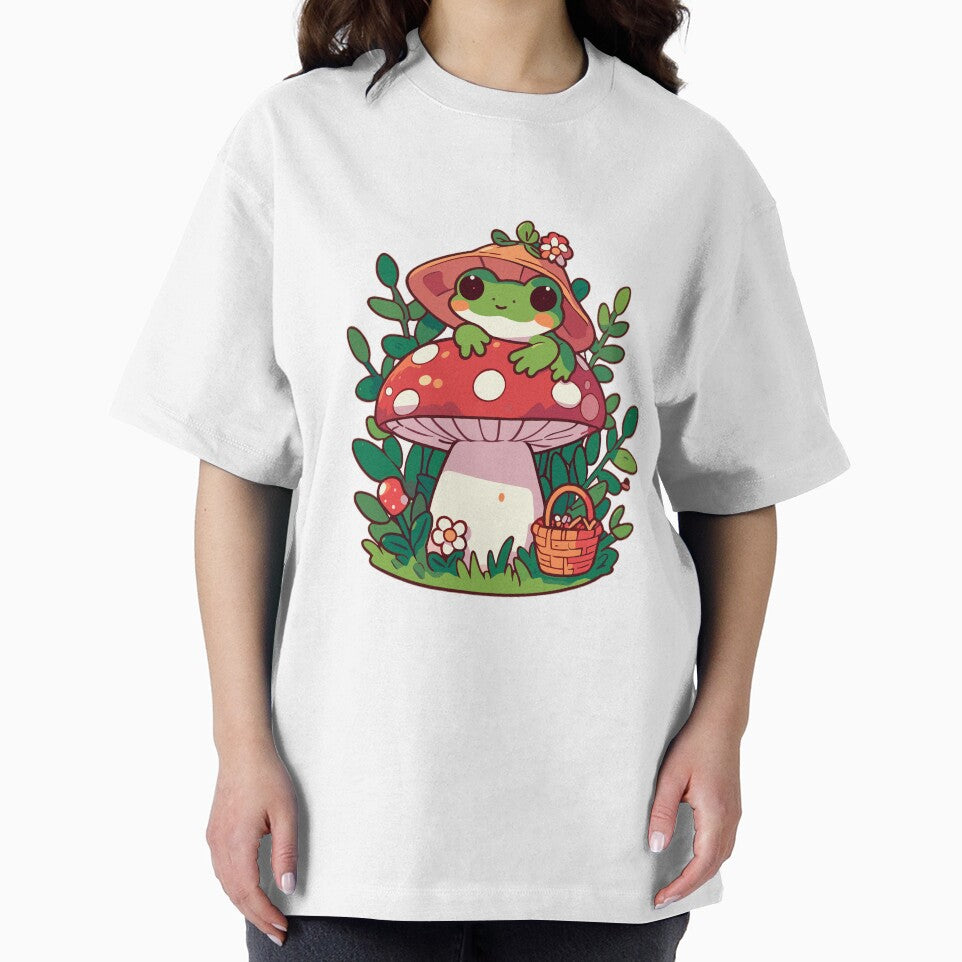 Frog on mushroom cute by GlobalDesigns- T-Shirts, Hoodie, Sweatshirt | BlankRebels.com (Image 2)