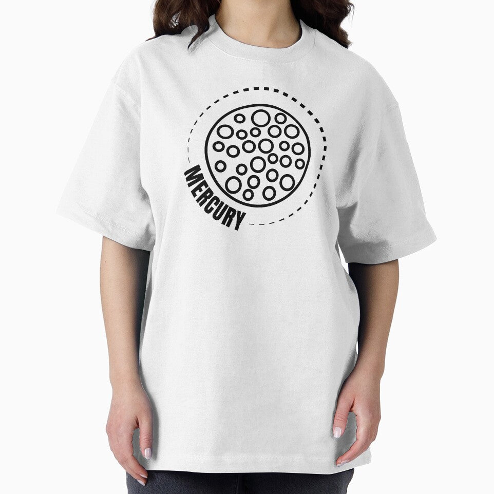 Planet Mercury (BLACK DESIGN) by EleannaInSpace T-Shirts, Hoodie, Sweatshirt | BlankRebels.com (Image 2)