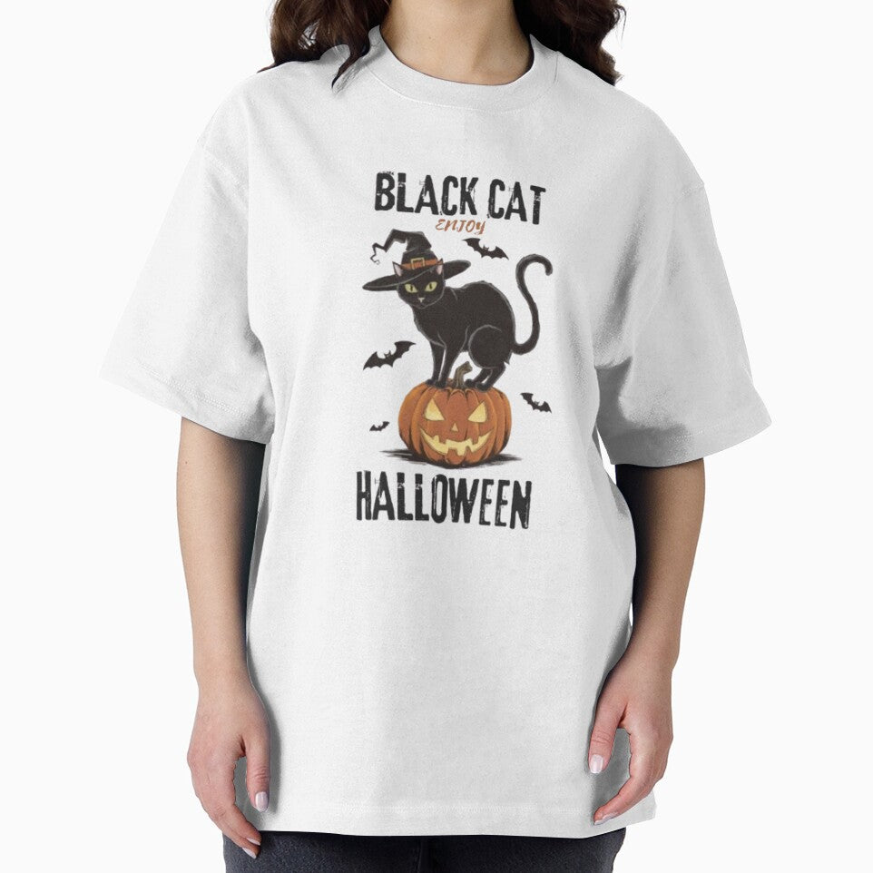 Black cat halloween by DesignNadine T-Shirts, Hoodie, Sweatshirt | BlankRebels.com (Image 2)
