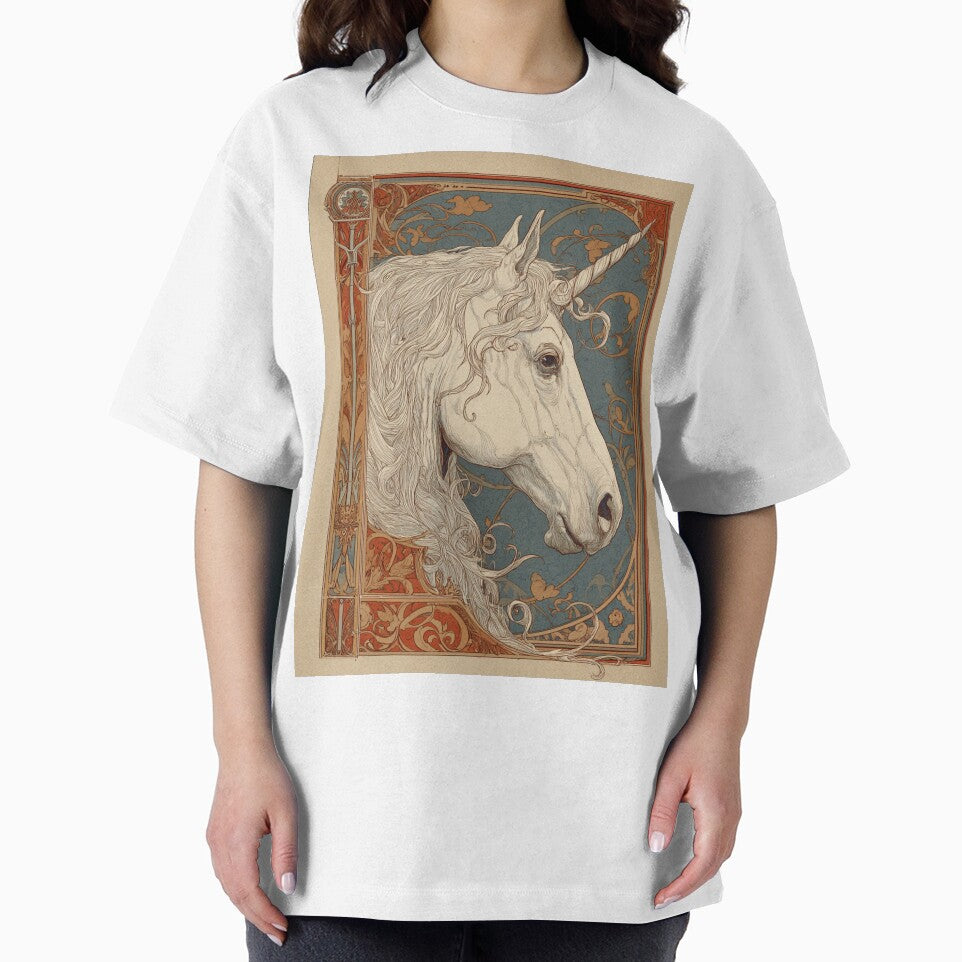 Art nouveau Unicorn Card by MendaciousMina