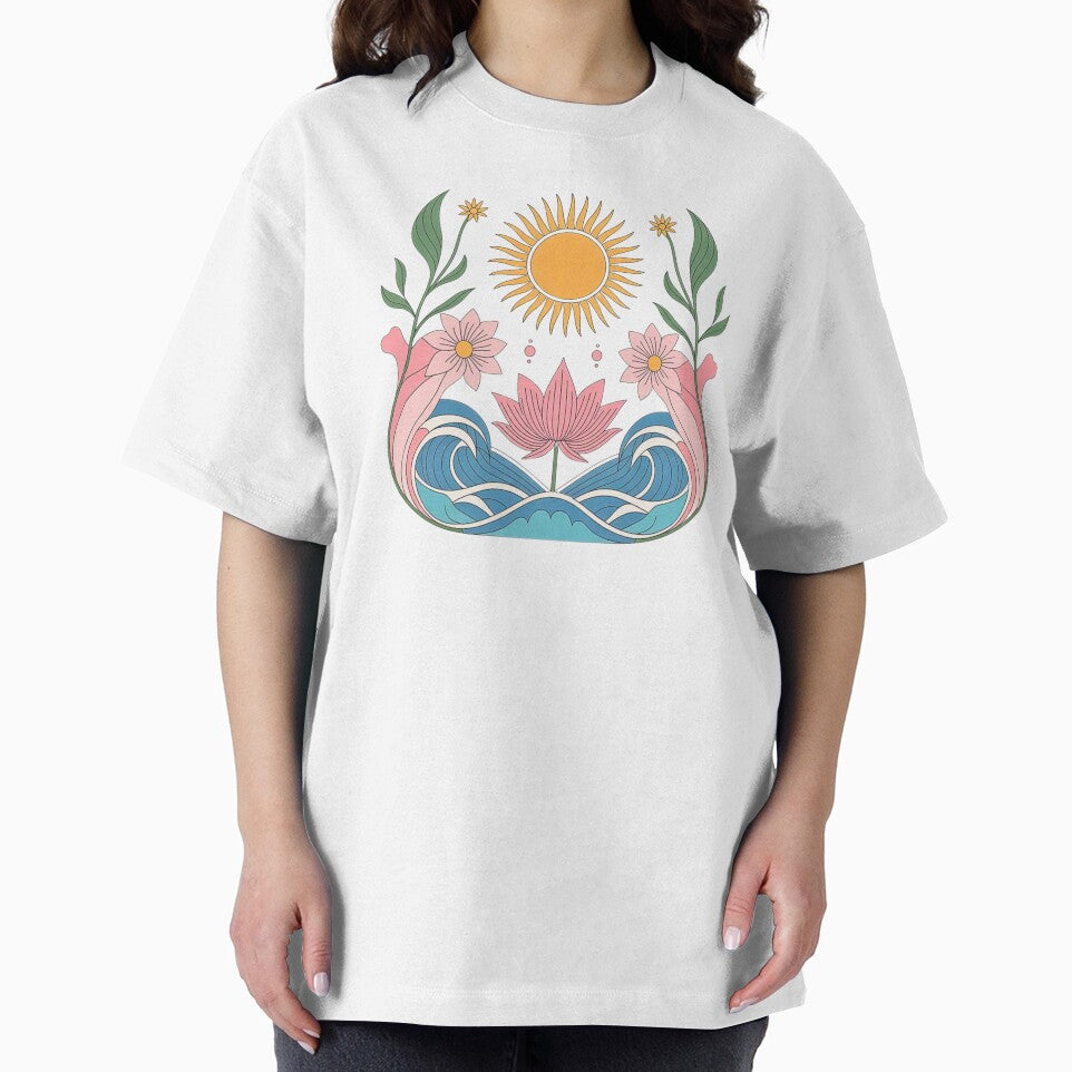 Boho Lotus Ocean Waves by VibrArtco T-Shirts, Hoodie, Sweatshirt | BlankRebels.com (Image 2)
