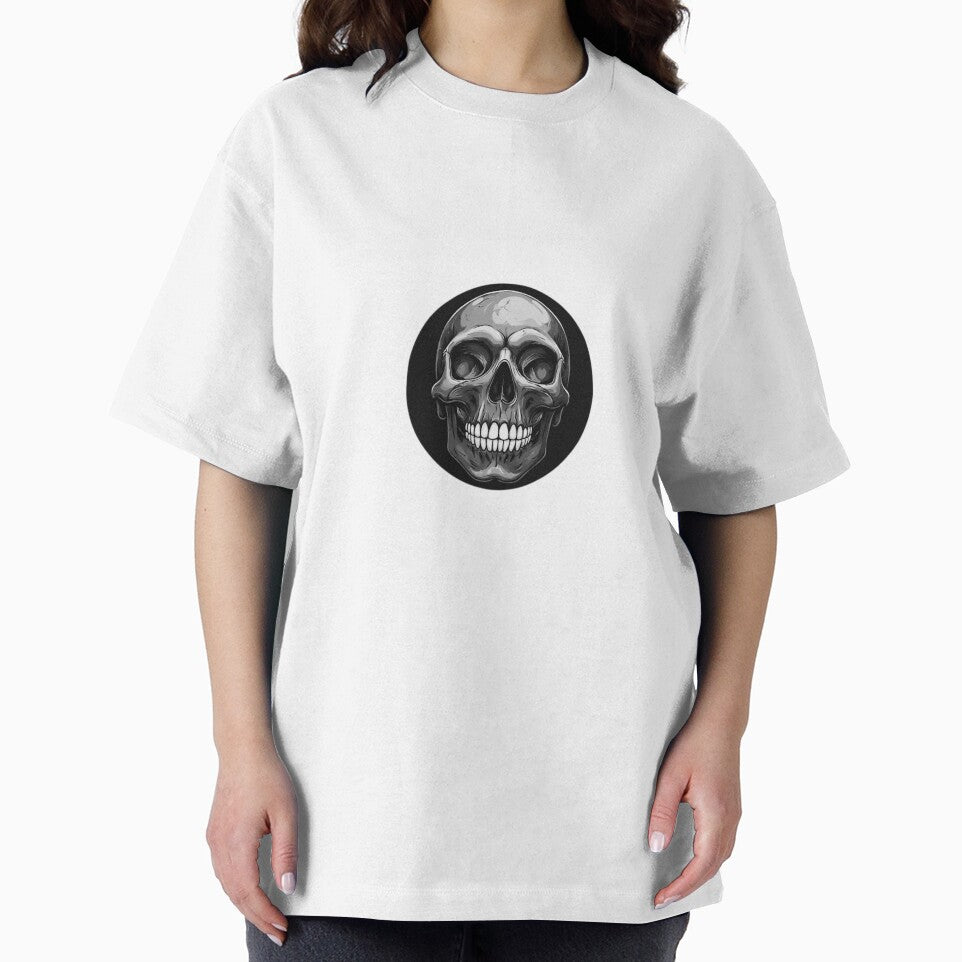 Dark Skull Emblem Black and White by RED-MOUSE T-Shirts, Hoodie, Sweatshirt | BlankRebels.com (Image 2)